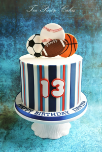Sports theme cake
